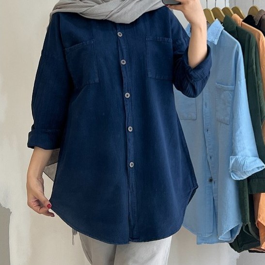 شومیز مانتویی زنانه تابستانه نخی